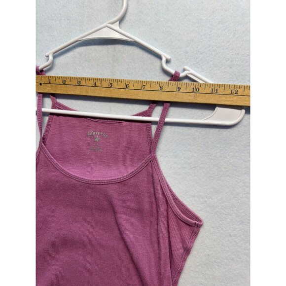 Converse Womens Ribbed Tank Top Pink SP - Picture 4 of 6